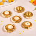Beaded Festive Tea Light Holders Set Of 6 Nestasia