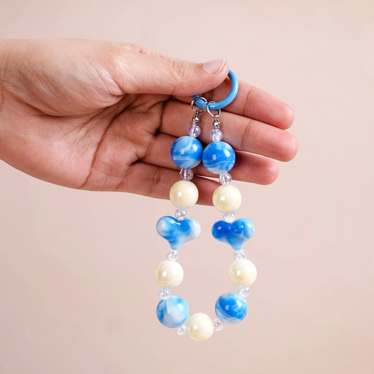 Aqua Amour Beaded Keychain Nestasia