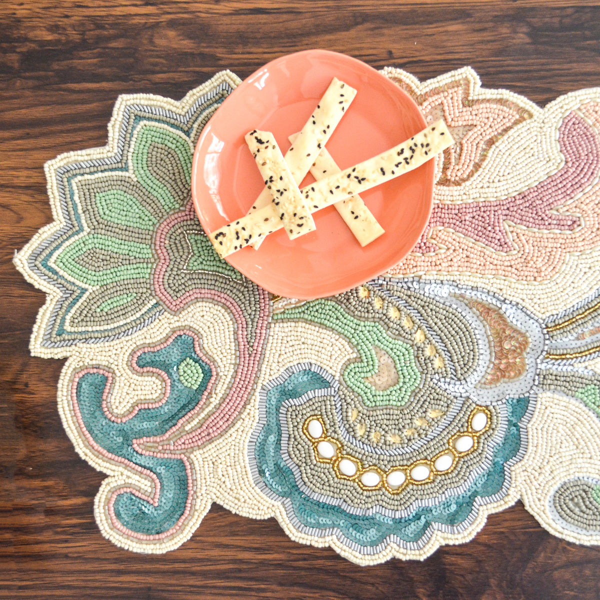 Beads Pastel Flower Runner Nestasia