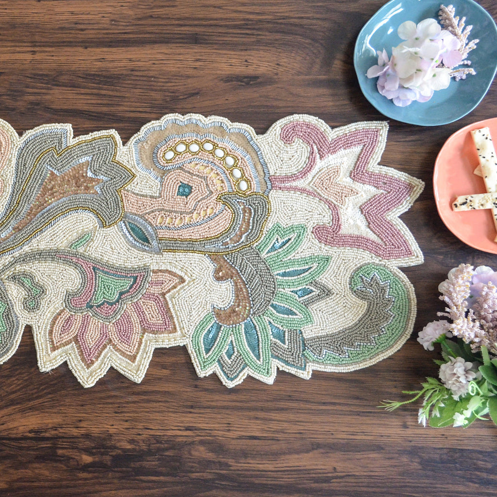 Beads Pastel Flower Runner Nestasia