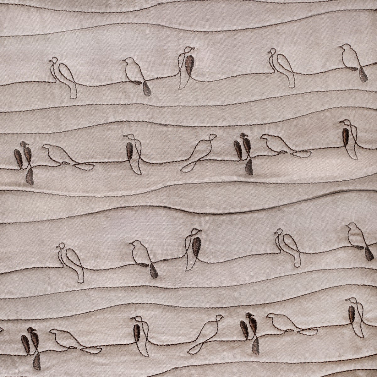 Cotton King Size Bed Cover Beige Nestasia