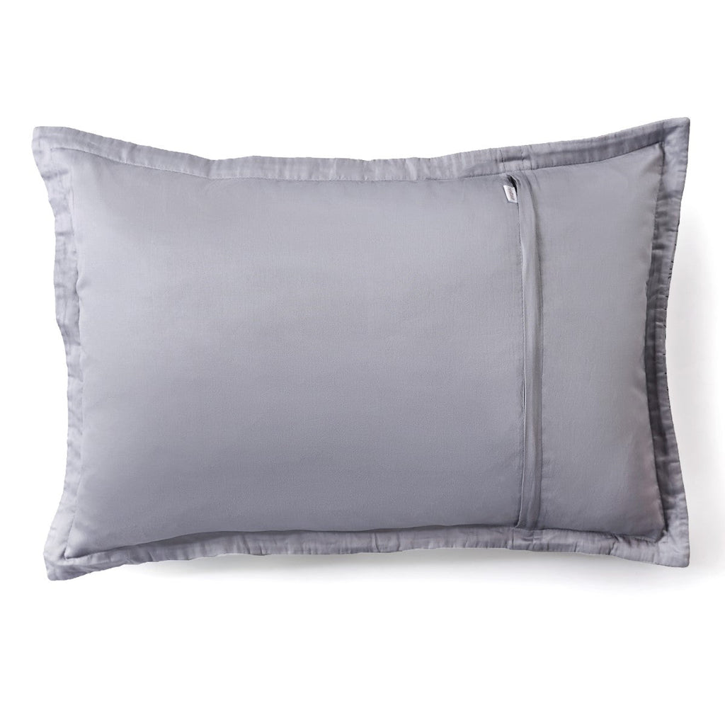 Pure Cotton Quilted King Size Bed Cover Grey Nestasia