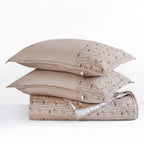 Cotton King Size Bed Cover Beige Nestasia
