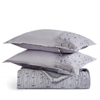 Pure Cotton Quilted King Size Bed Cover Grey Nestasia