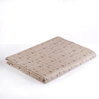 Cotton King Size Bed Cover Beige Nestasia
