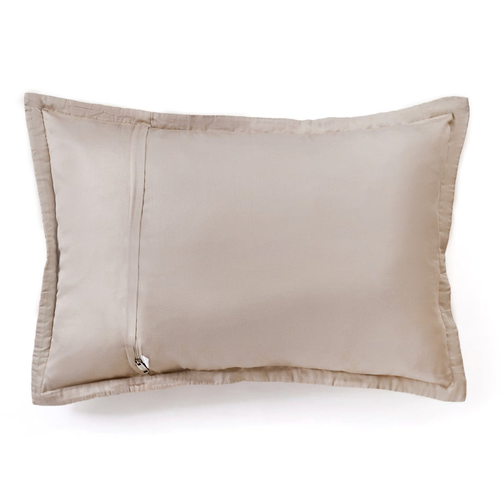 Cotton King Size Bed Cover Beige Nestasia