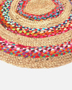 Natural Round Jute Carpet For Dining Room
