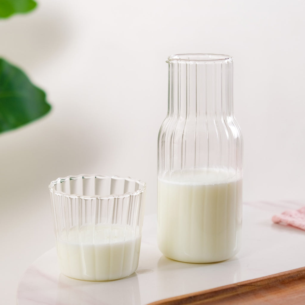 Bedside Glass Carafe With Tumbler Nestasia