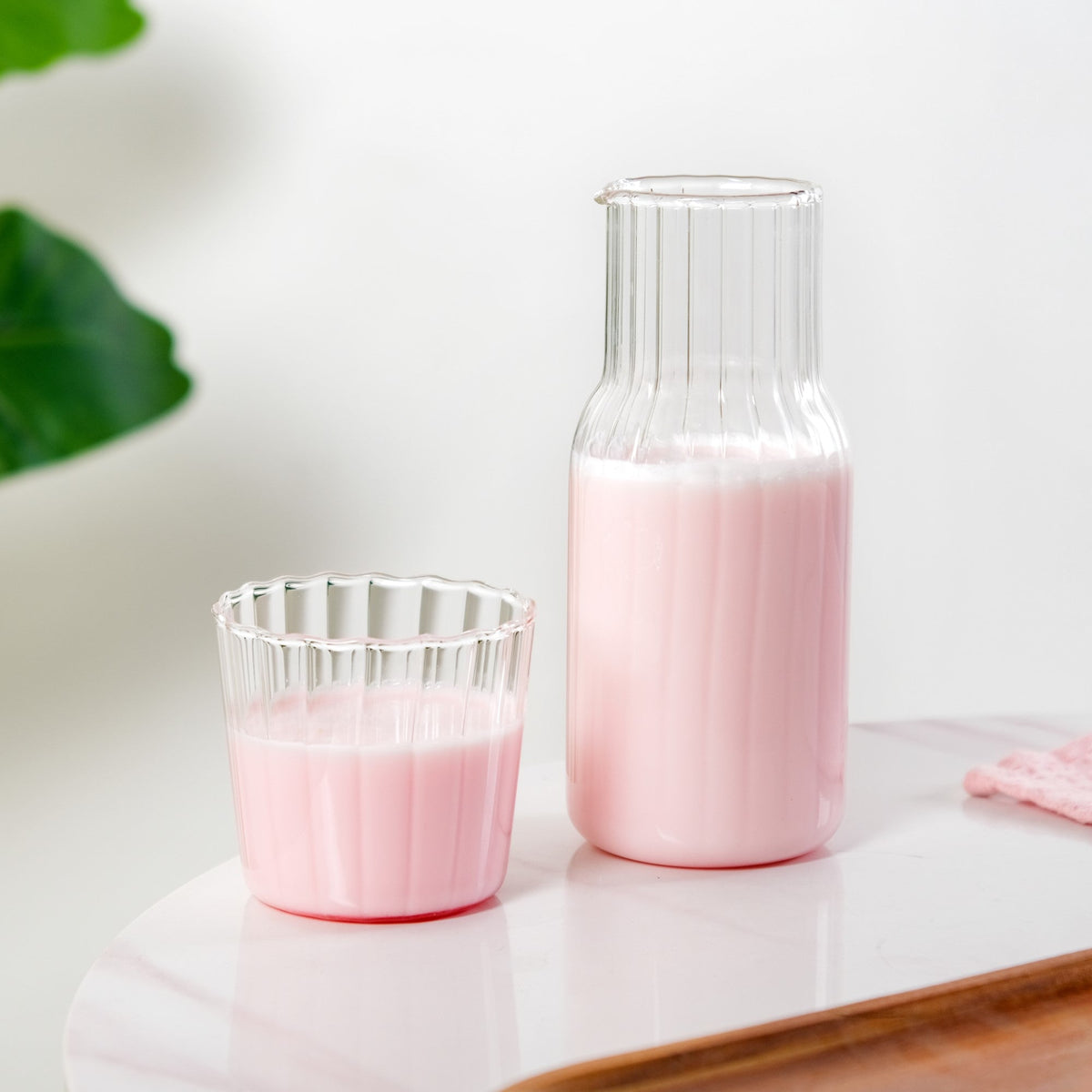 Bedside Glass Carafe With Tumbler Nestasia