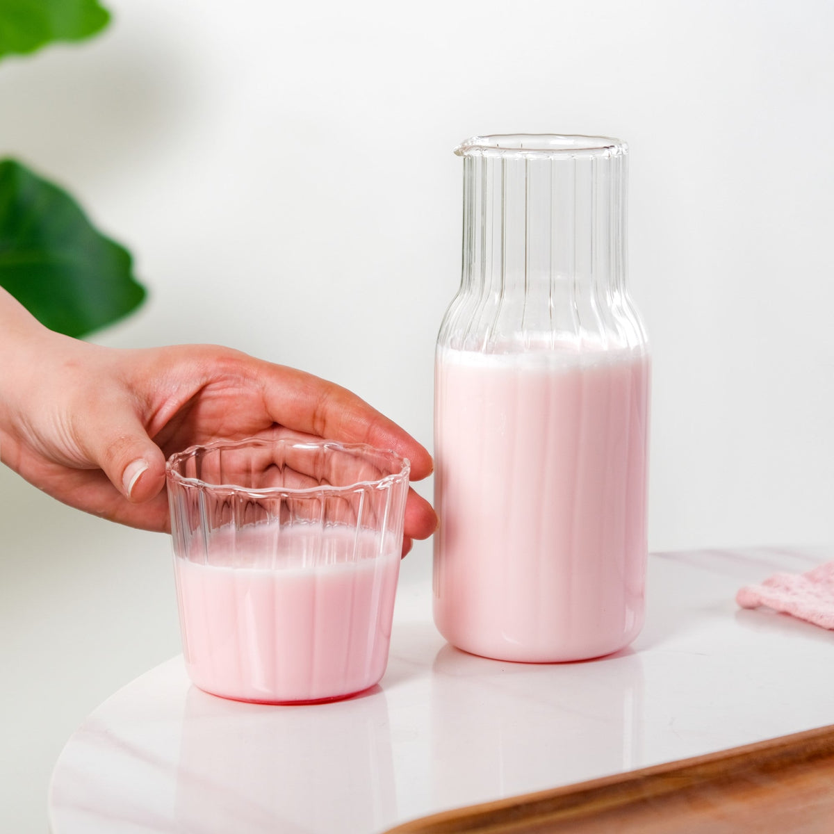Bedside Glass Carafe With Tumbler Nestasia