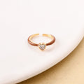 Brown And Gold Heart Ring Nestasia