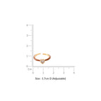 Brown And Gold Heart Ring Nestasia