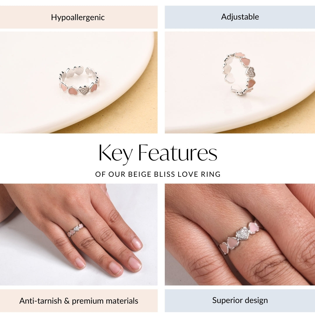 Beige Bliss Love Ring Nestasia