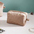 Beige Blossom Vanity Pouch Set Of 3 Nestasia