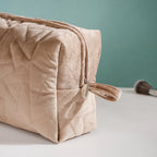 Beige Blossom Vanity Pouch Set Of 3 Nestasia