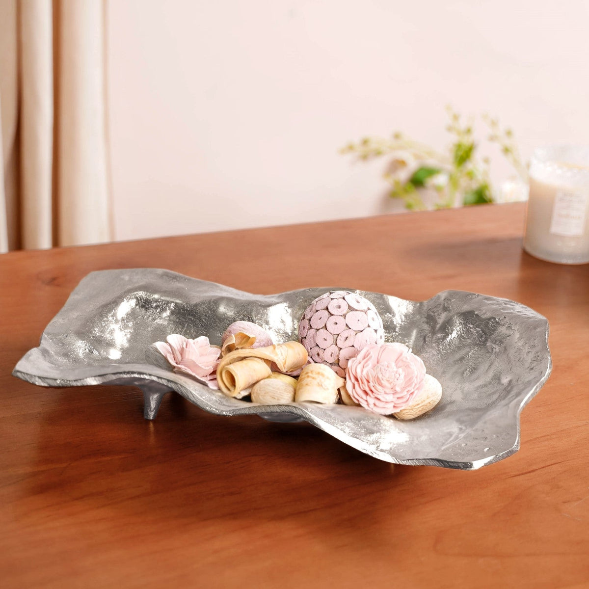 Silver Abstract Decorative Tray