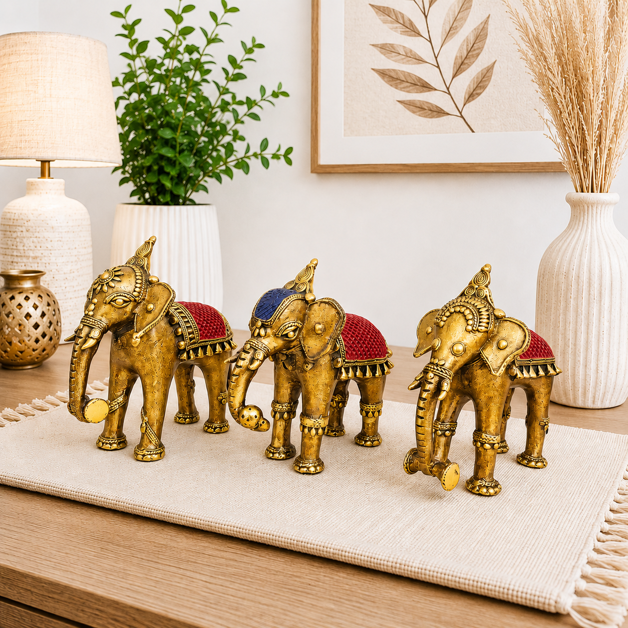 Brass Handcrafted Dhokra Elephant statue Vedansh Craft