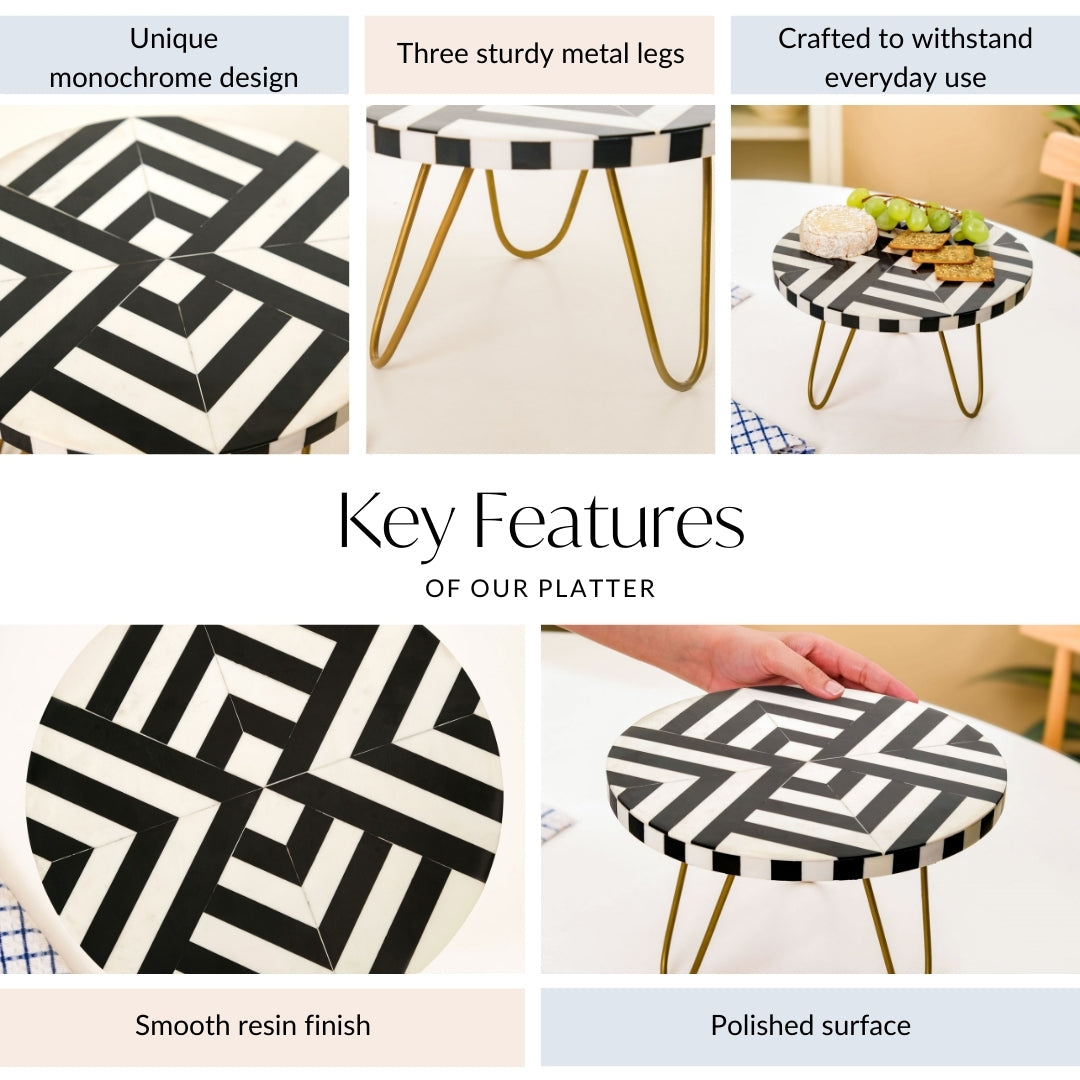 Black And White Riser Cake Stand Nestasia