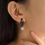 Black Pearl Leaf Dangles Nestasia
