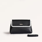 Soi Lattice Black Clutch Bag With Sling Nestasia