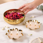 Aroma Candle Potpourri Small Urli Gift Hamper Set Of 3 Nestasia