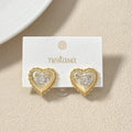 Blooming Heart Stud Earrings Nestasia