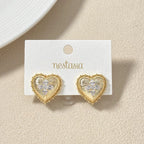 Blooming Heart Stud Earrings Nestasia