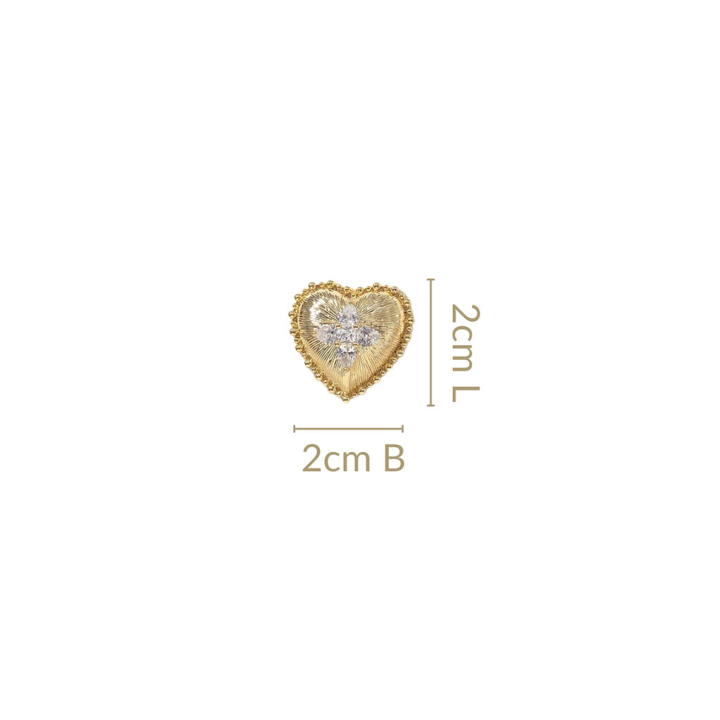 Blooming Heart Stud Earrings Nestasia