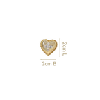 Blooming Heart Stud Earrings Nestasia