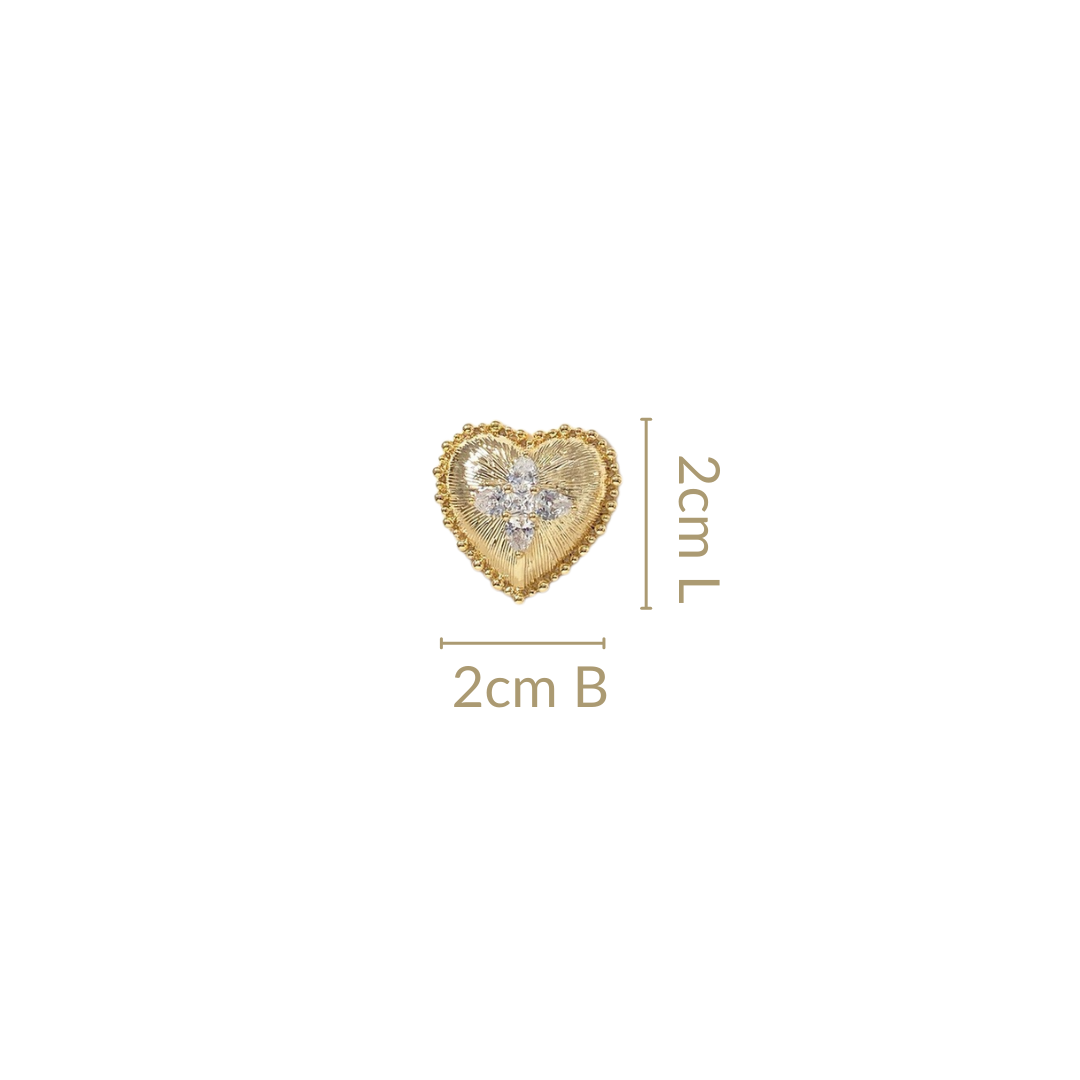 Blooming Heart Stud Earrings Nestasia