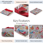 Bloomscape Quilted Cotton Bedcover 250x230cm Nestasia