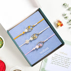 Blossom Encased Reverie Rakhi Bracelet Set Nestasia