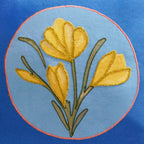 Bloom Era Blue Courtyard Cotton Cushion Cover 43x43cm Nestasia