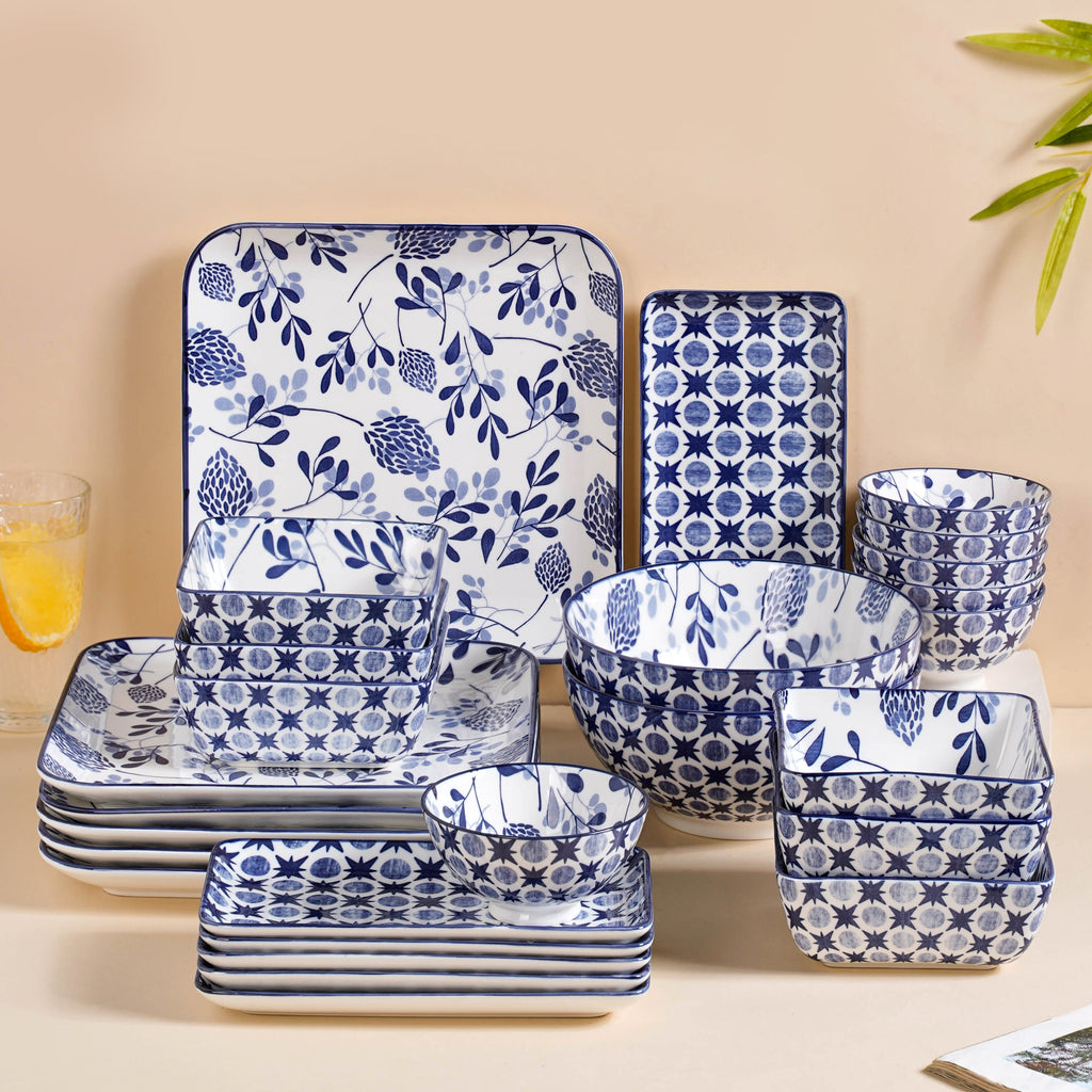 Blue 26 Piece Dinnerware Set For 6 Nestasia