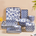 Blue 26 Piece Dinnerware Set For 6 Nestasia