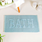 Ivory Blue Absorbent Bathroom Mat Large 32x20 Inch Nestasia