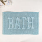 Ivory Blue Absorbent Bathroom Mat Large 32x20 Inch Nestasia