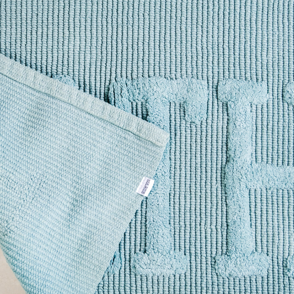 Ivory Blue Absorbent Bathroom Mat Large 32x20 Inch Nestasia