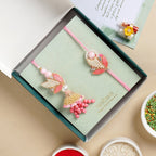 Blush And Pearl Rakhi Lumba Set Nestasia