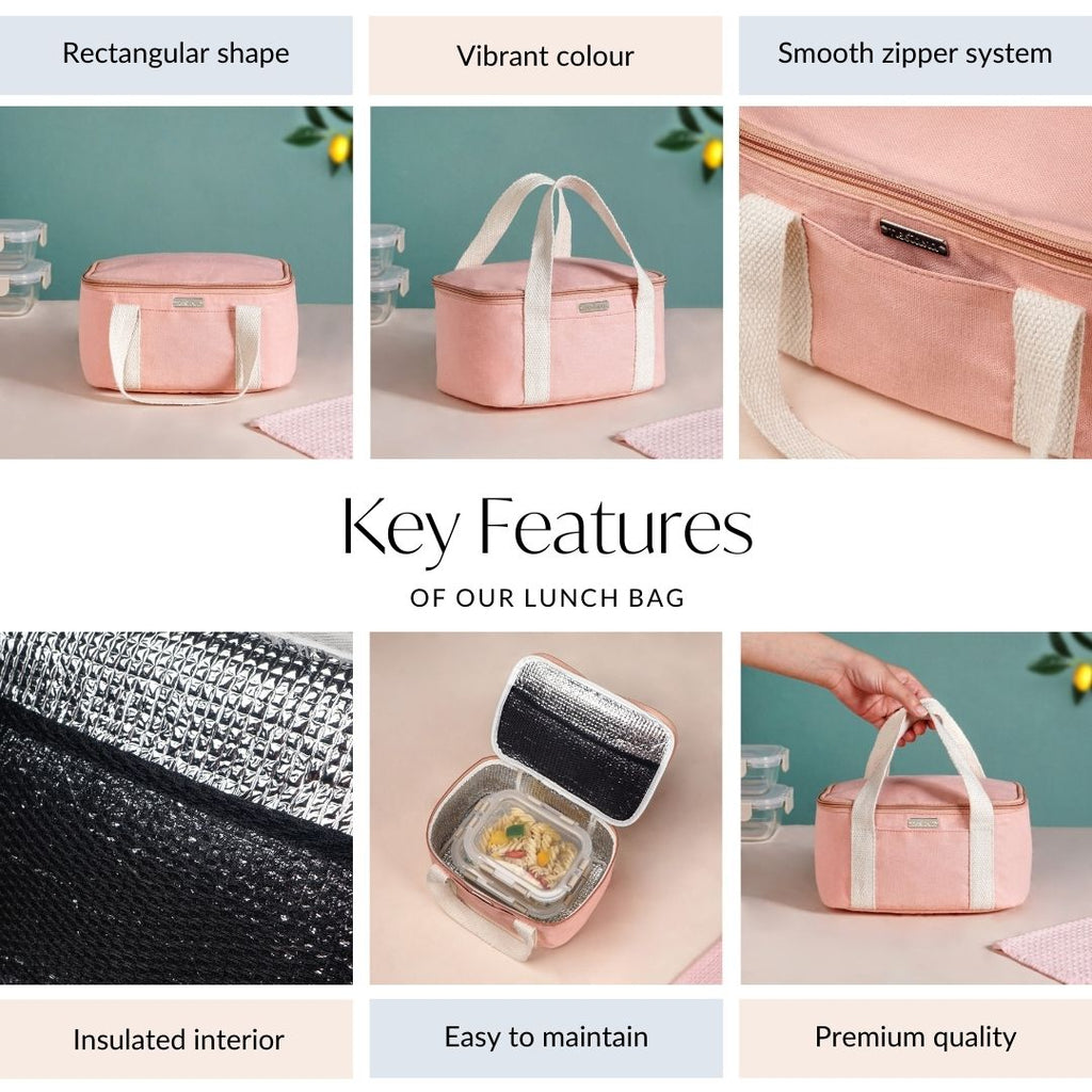 Urban Daily Insulated Lunch Bag In Peach Nestasia
