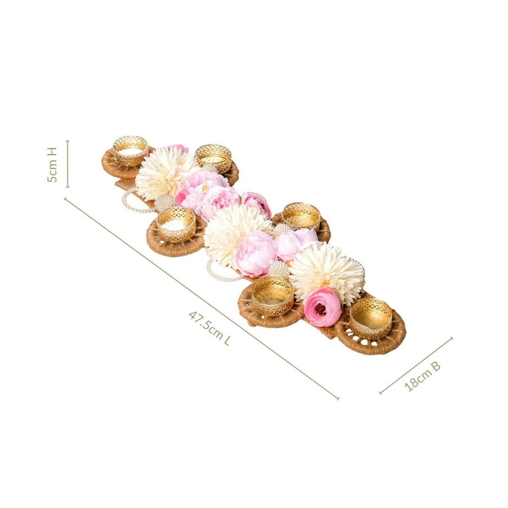 Blush Garden Tealight Runner Nestasia