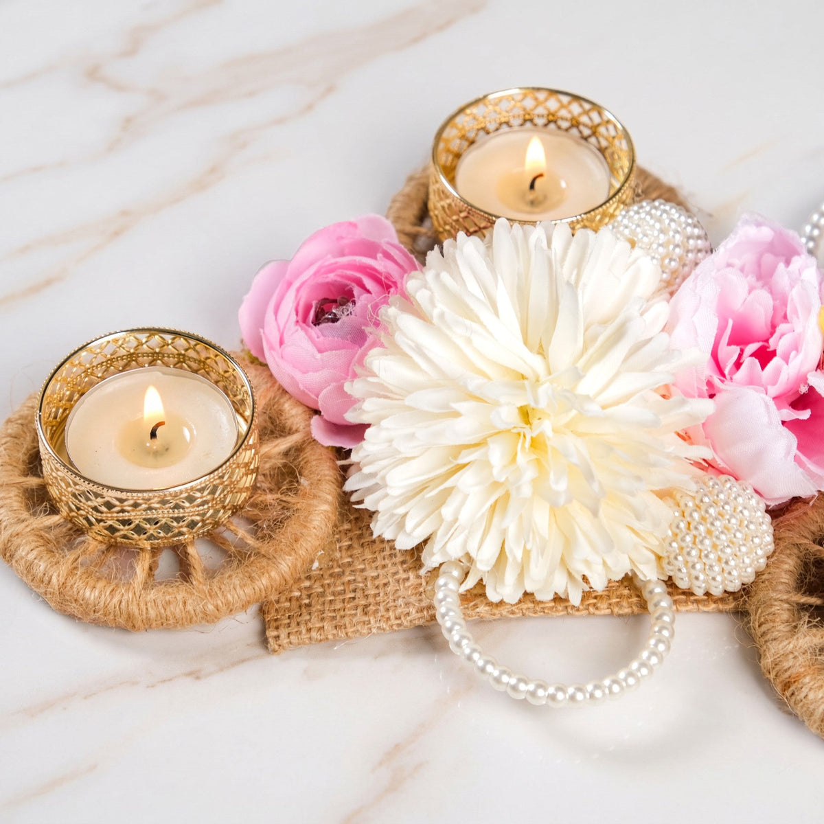 Blush Garden Tealight Runner Nestasia