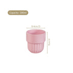 Snugsy Blush Pink Ceramic Stackable Cup Set Of 4 280ml Nestasia