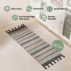 Boho Tassel Cotton Runner Mat 130x50cm Nestasia