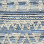 BOHO Kai Handwoven Rug - Blue & Natural