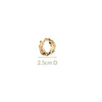 Bold Abstraction Gold Hoop Earrings Nestasia