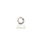 Bold Abstraction Silver Hoop Earrings Nestasia