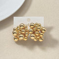 Gold Bold Beaded Cascade Earrings Nestasia
