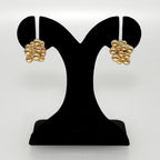 Gold Bold Beaded Cascade Earrings Nestasia