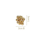 Gold Bold Beaded Cascade Earrings Nestasia